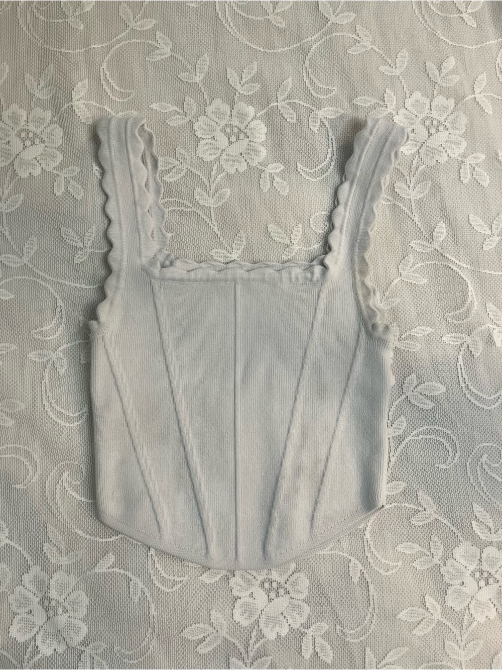 Knit corset style top